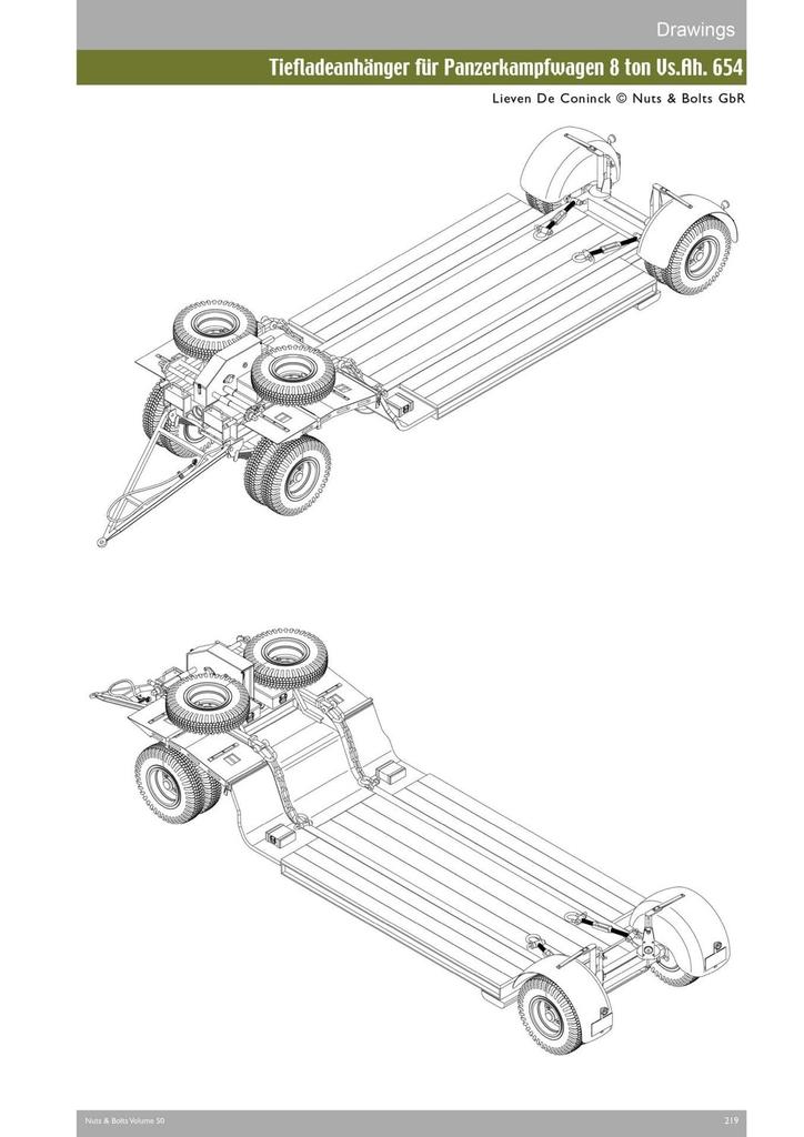 Nuts Bolts and its variant heavy cannon Tank Trailer Model Reference Book 50 & Sd.Kfz.7 8-ton Half-track (Krauss-Maffei) w/10cm 18/Sd.Ah.115 10-ton