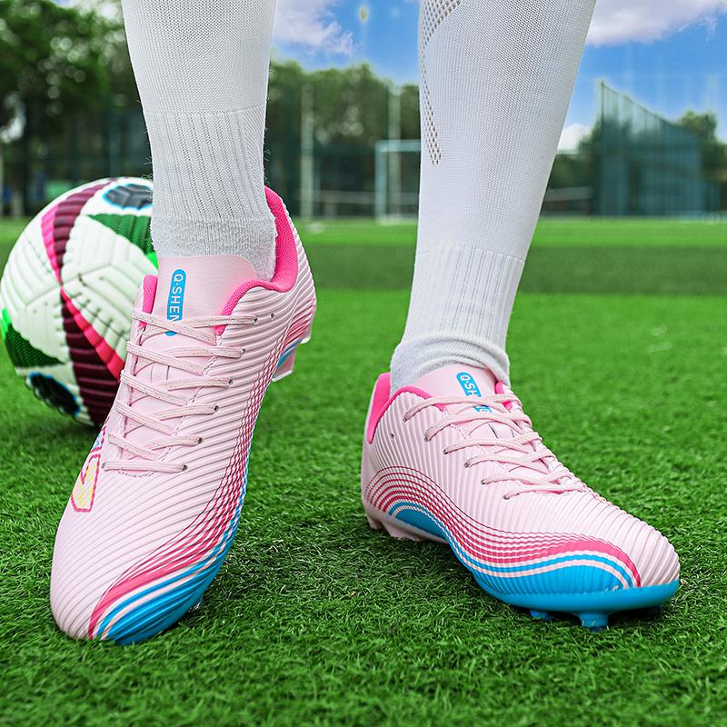 New Boy Girl Professional Soccer Shoes Ultralight Match Training Shoes Non-Slip Cleats Grass Drop Shipping Boys Football Boots