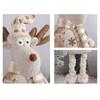 Christmas Snowman Doll Decoration Retractable Long Legs Handmade Knitted Scarf Plush Earmuff Xmas Desktop Elk Ornament Holiday Festive Gift