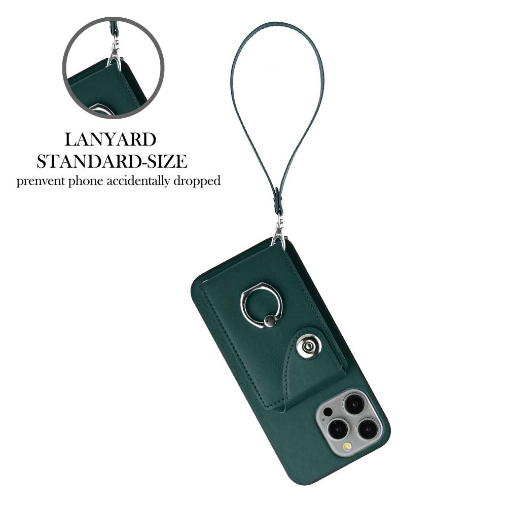 Wallet Card Holder Slots Ring Bracket Cover Phone Case For iPhone 12 12Pro 12ProMax 11ProMax 11Pro XSMax XR XS 8Plus 7Plus SE 13Pro 14Pro 15Pro 16Pro