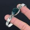Womens day Deal Bloodstone Stone Sterling Silver Flower Wedding Bangle Jewelry
