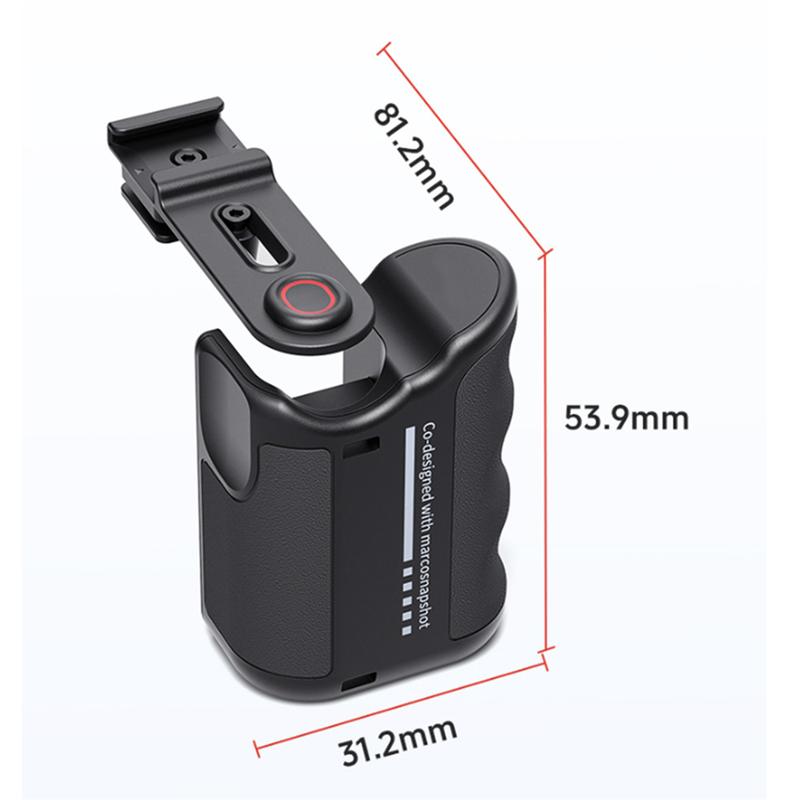 T35C For Pro 2 Street Photography Handle Component Wireless Control Side Handle for Action/ 13 Cameras