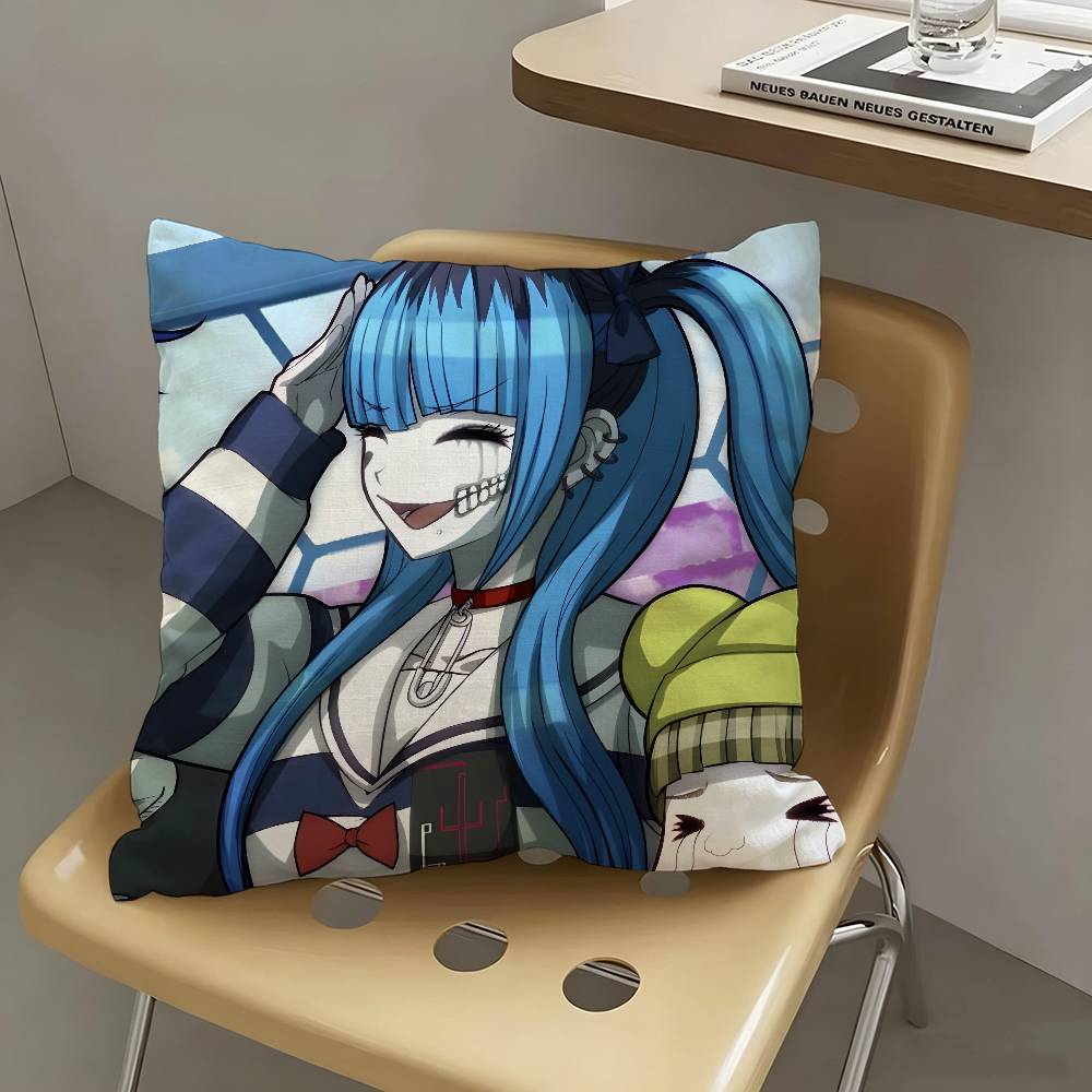 1pc Popular Game The Hundred Line-Last Defense Academy Fashion Square Pillowcase Bedroom Sofa Room Ins Decoration Leisure