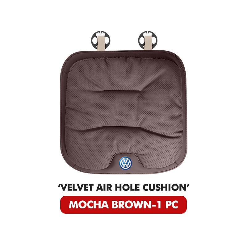 Car Velvet Airhole Seat Pad Perforated Leather Non Slip Cushion For Volkswagen VW Golf 4 5 6 7 Polo Jetta Sagitar Magotan Passat