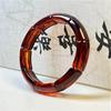 Bracelet polyvalent en Ambre Rouge Sang de Bœuf et Bambou avec Collier Pendentif Goutte d'Eau avec Design Bouddha Maitreya pour Hommes et Femmes