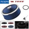 ZSRA-14" X2"/ 3"/4"/5" High Flow Air Cleaner Set Chrome Round Super Flow Thru Air Cleaner Filter For 5-1/8 Carb Neck OFI149