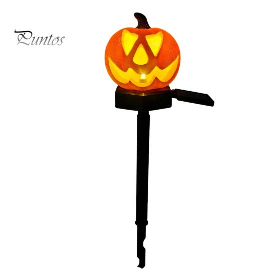 Solar Yard Lights with Sensor Halloween Pumpkin Light, Ghost Pathway Stake Lamp Lamp, Waterproof Outdoor Decor Light for Garden Patio Lawn Smart