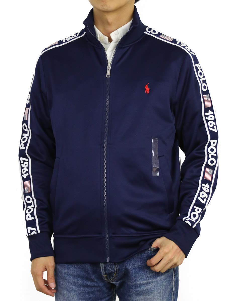 

Спортивная куртка из джерси POLO Ralph Lauren с вышивкой POLO в одной точке на молнии по всей длине, SPORT, 0102823-L-NAVY [Б/У]