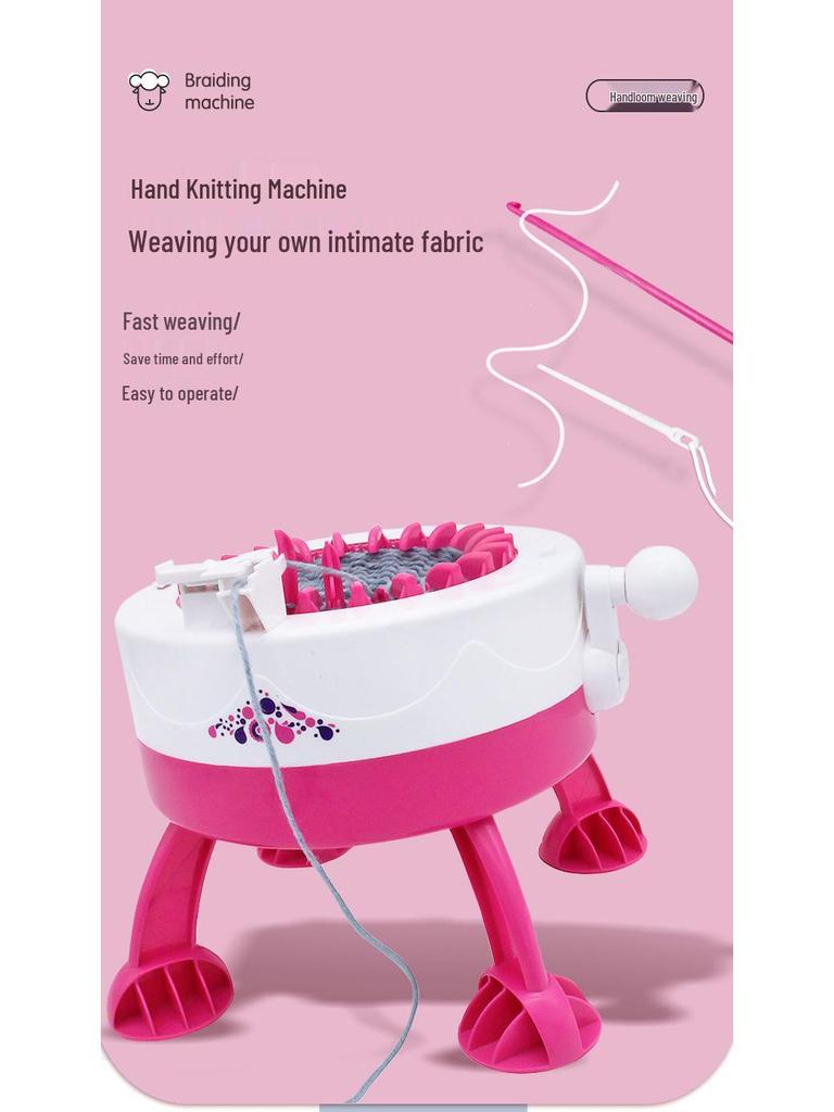 Kompaktní 22jehlový ruční pletací stroj s klikou: DIY Výrobník svetrů a čepic