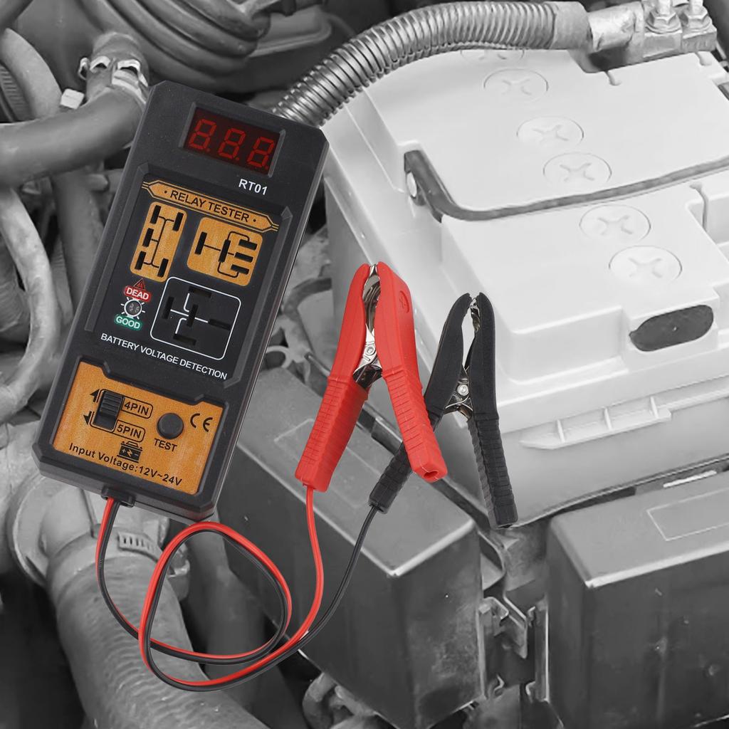 Tester Releu Auto Tester cu Afișaj Digital Analizor Releu Ușor de Utilizat