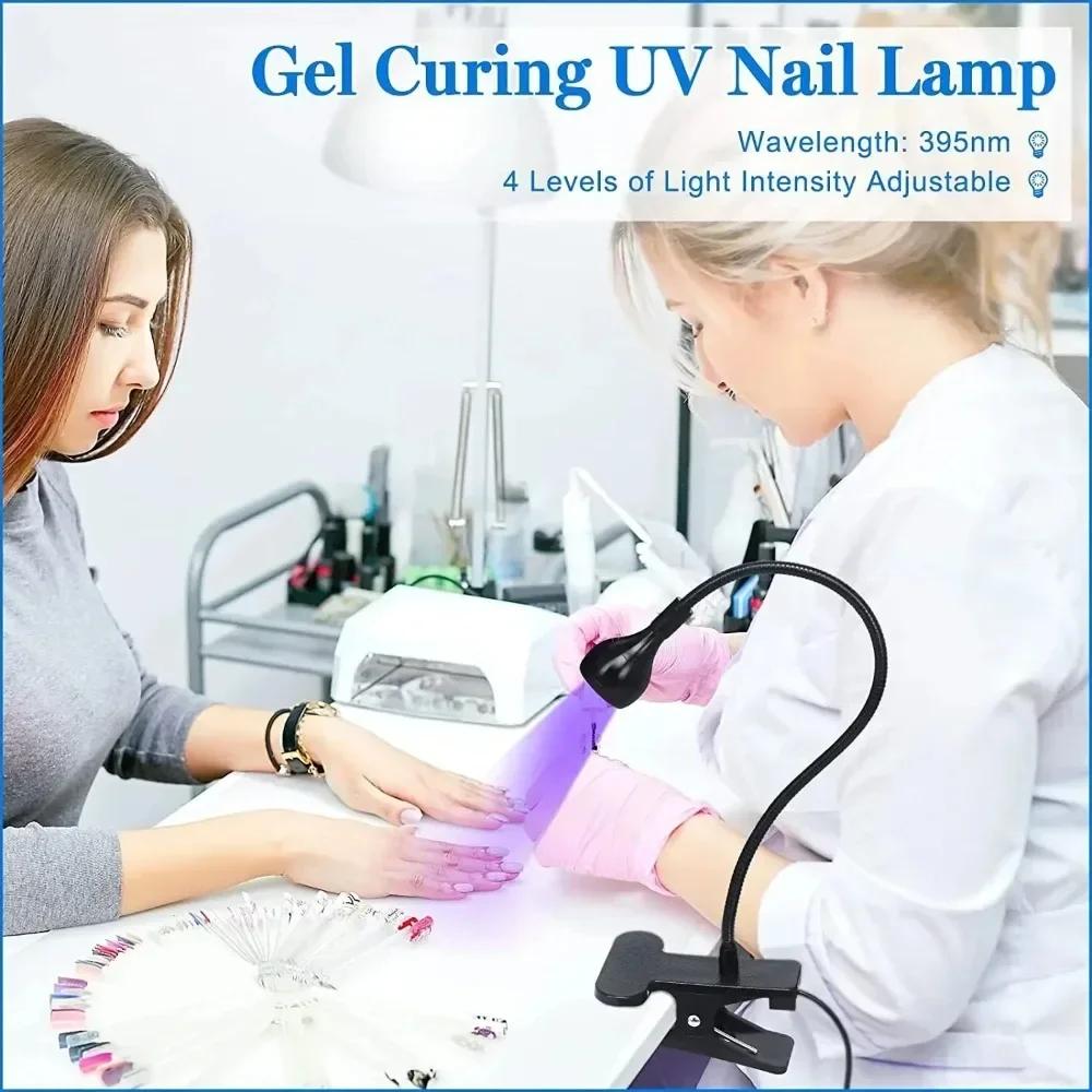 Nail Dryer Light UV Nail Lamp 395nm Wavelength Clip-on Desk Mini USB For Gel Nails Ongle Manicure Salon Tools