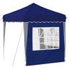 Pop Up Party Tent 195 X 195 X 245 Cm Blue Oxford Fabric