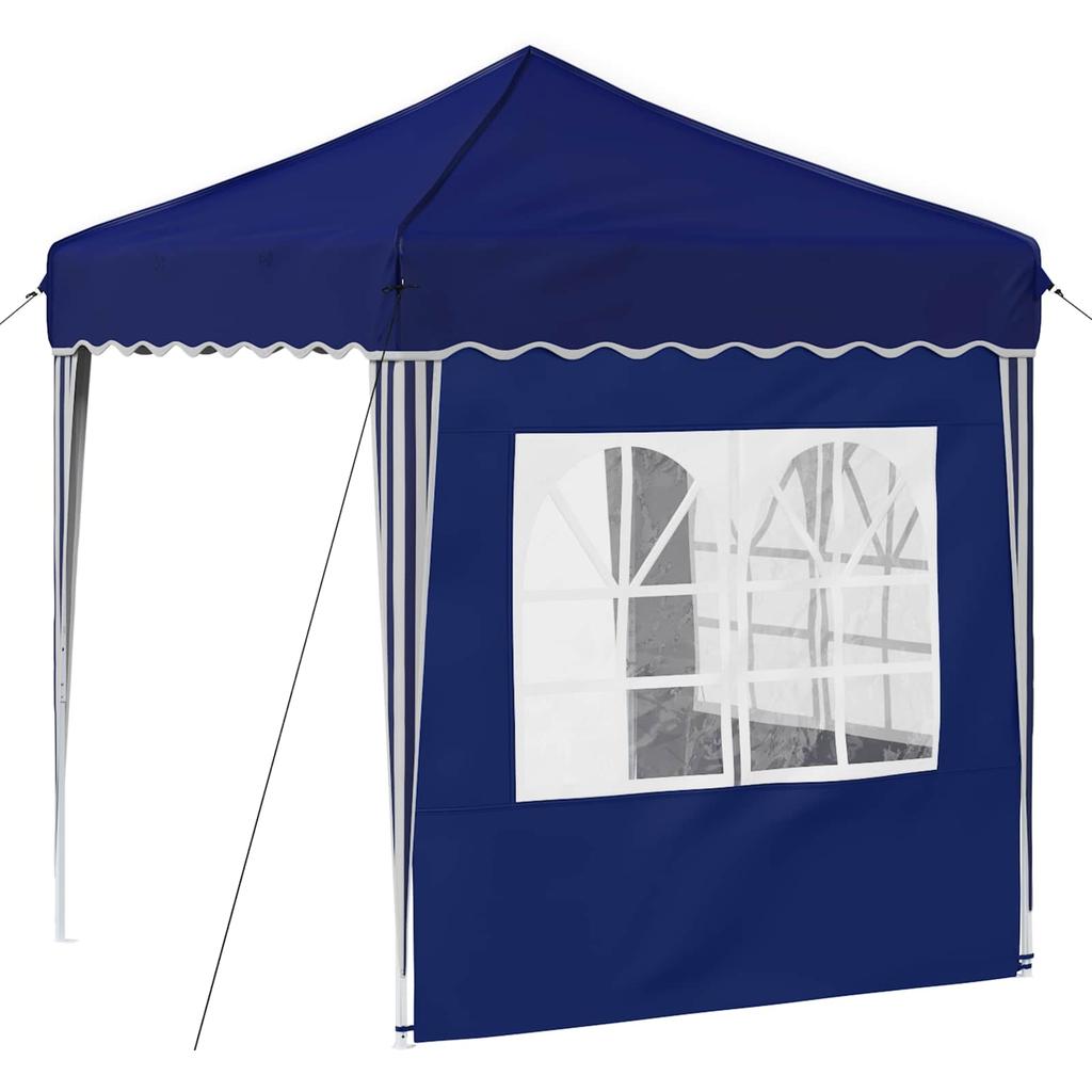 Pop Up Party Tent 195 X 195 X 245 Cm Blue Oxford Fabric