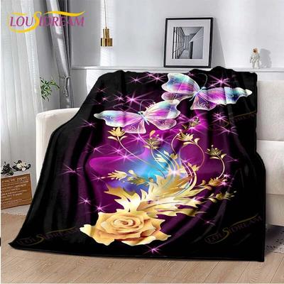 Butterfly Blanket Lightweight Soft Plush Flannel Throws Blanket for Sofa Couch Throw Blanket Picnic Blanket  Blankets for Beds