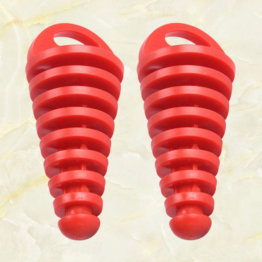 VORCOOL Silencer Cap Exhaust Pipe Muffler Exhaust Port Muffler Motorcycle Car Parts Automatic Exhaust Tail Tip Pipe Cover (Red) 2 Pieces