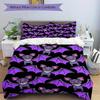 3pcs Bat Print Bedding Set, Suitable for Bedroom Decoration, (Includes 1 Duvet Cover And 2 Pillowcases, Quilt Not Included) yy250822128