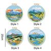 Handmade Cross Stitch Set Hand-stitched Embroidery Set Nature Scenery Embroidery Kit  Beginner