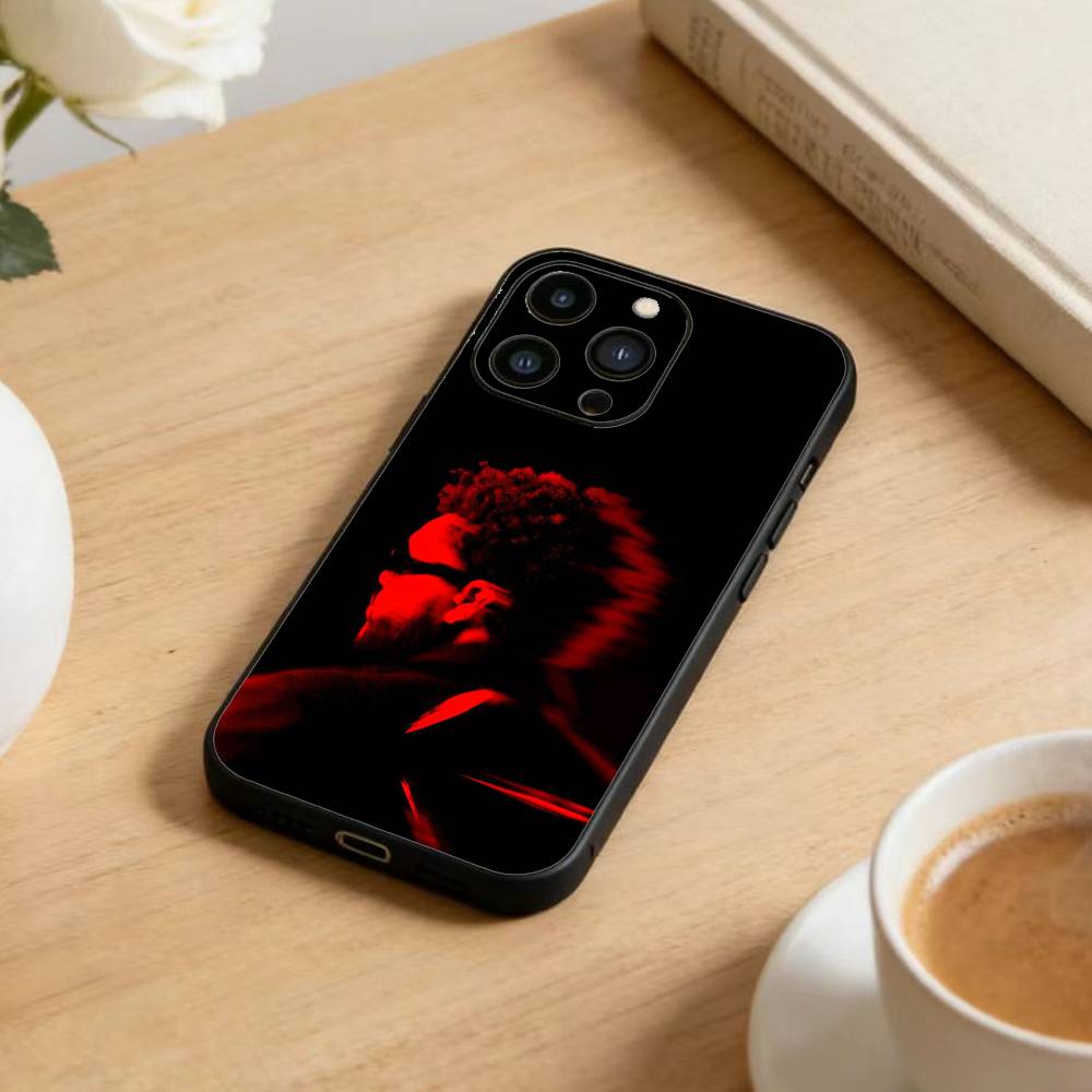 The Weeknd  Phone Case For iPhone 17 16 15 14 13 12 Max Plus Silicone Black Cover
