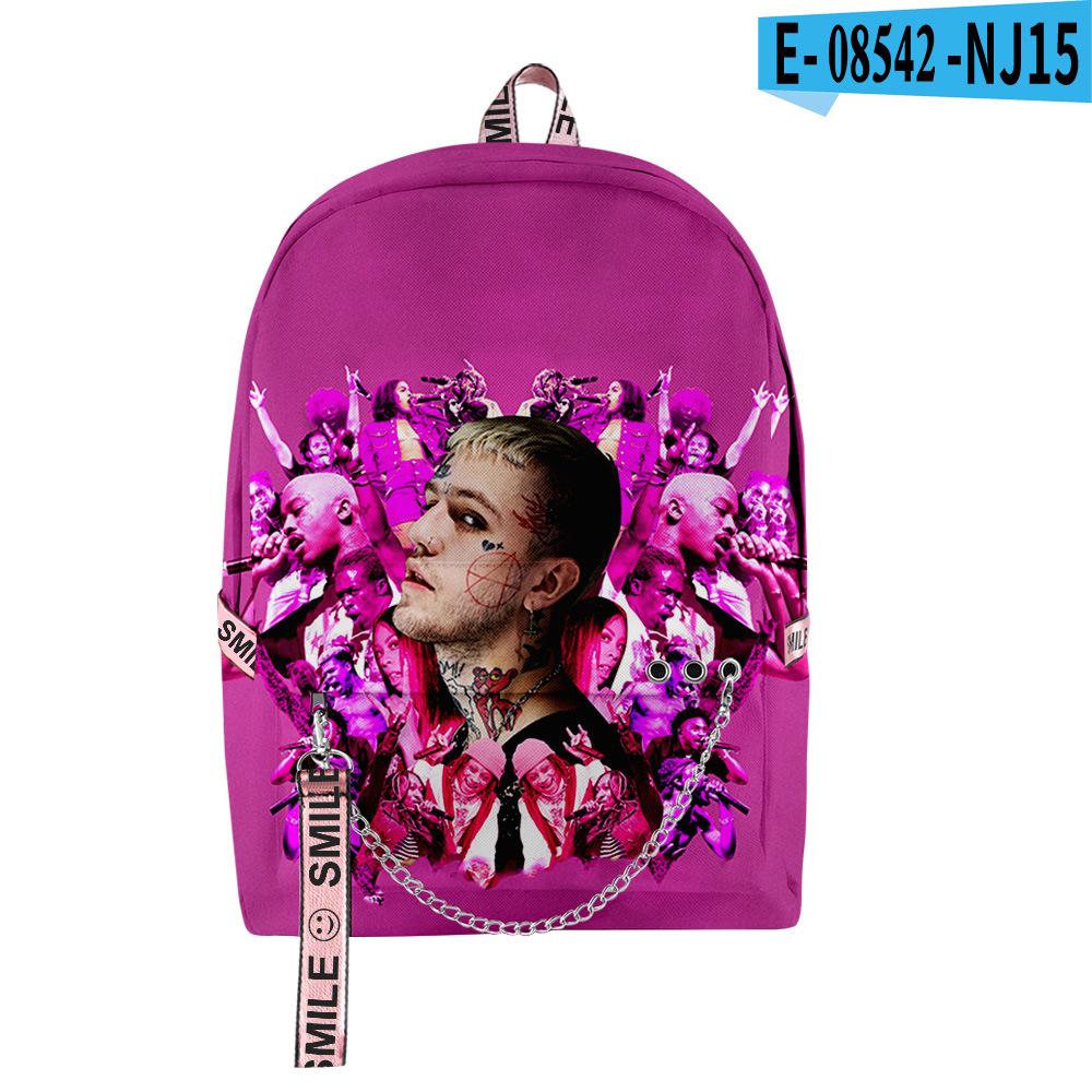 Beliebte Neuheit Jugendliche Schultaschen Unisex Liebe Lil Peep Reisetaschen 3D-Druck Oxford Wasserdicht Notizbuch Schulterrucksäcke