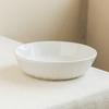 Simple Cloth Pattern Solid Color Tableware Household Ceramic Dishes Bowl Noodle Bowl Restaurant Large Bowl Deep Bowl Round Large Soup Bowl