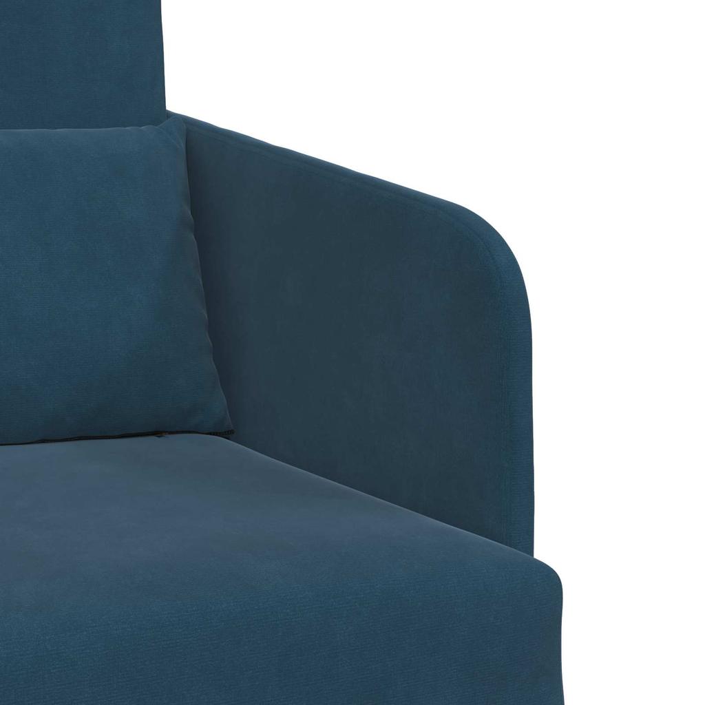 Blue Sleeper Sofa 25.6 x 31.5 x 32.7 in Velvet