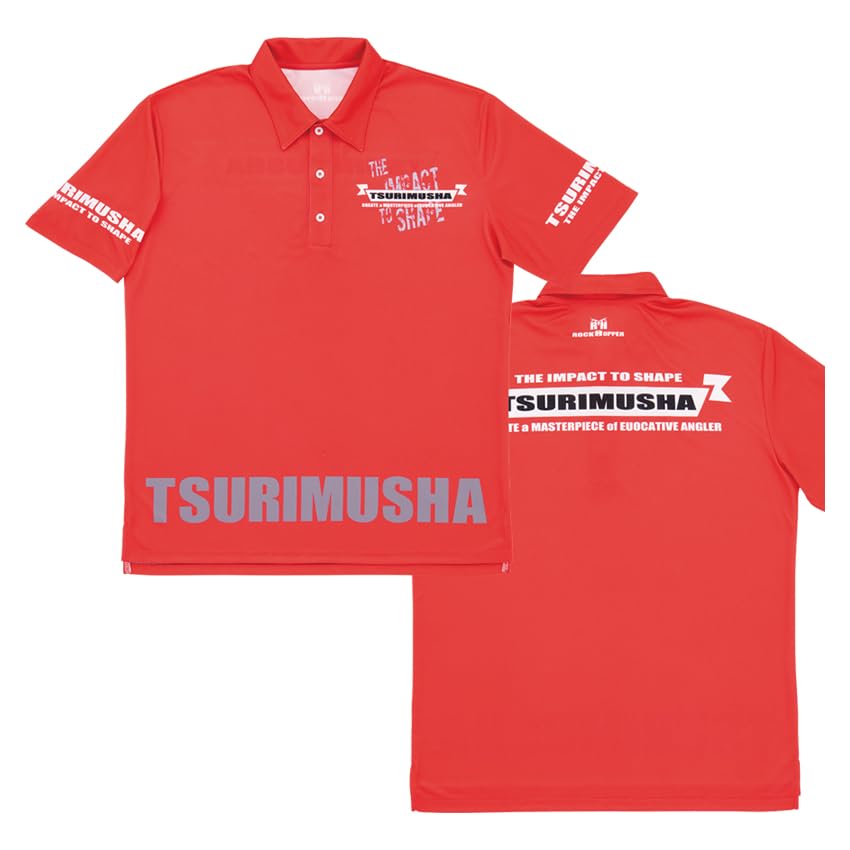 

Футболка-поло TsuriMusha Dry Adjust Flag, красная I0140