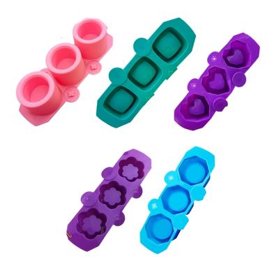 3 Cavities Silicone Molds Food Safe Silicone Baking Molds Heat Resistant For Making Candle Soap Squeezable Ball Toy