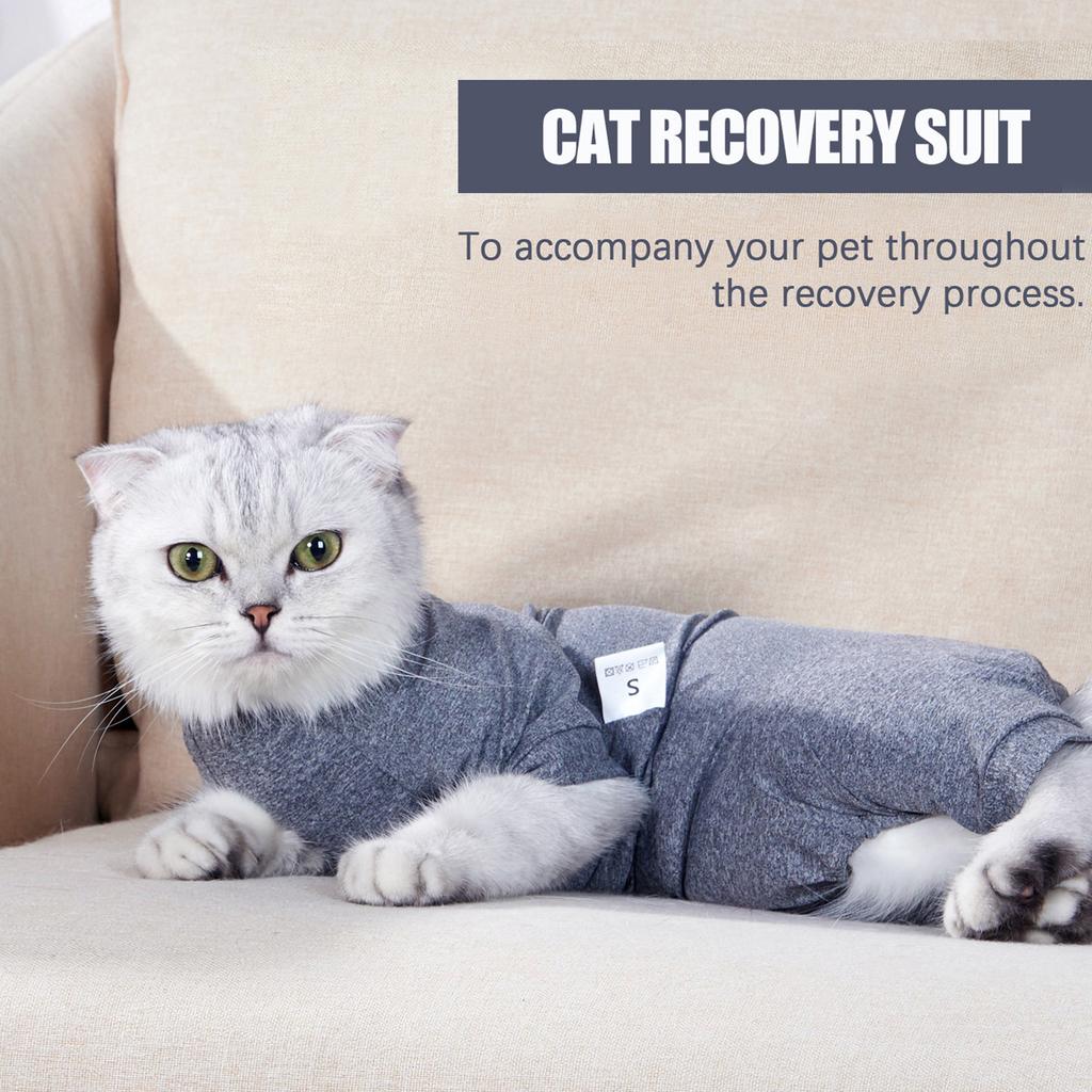 Pet Recovery Suit Four Legs Abdominal Wound Jacket for Cats