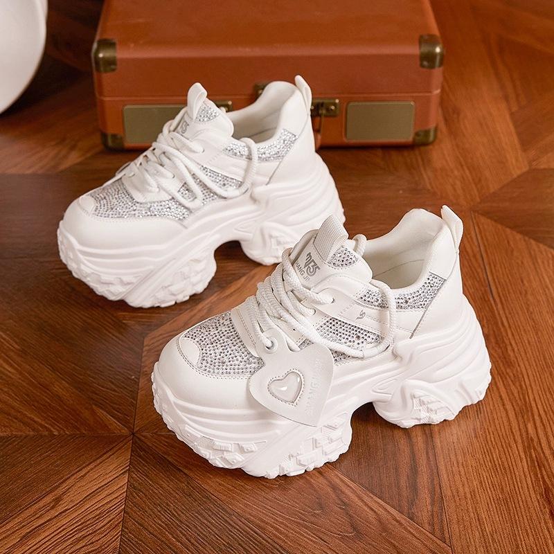 Thick soled dad shoes for women autumn new fashion and versatile mesh sports and leisure shoes for women