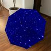 1 Stück blaue Sterne Regenschirm - 8 Speichen verstärkt, Automatisches Öffnen, Leicht & Langlebig, Niedliches Modeaccessoire für den Außenbereich, Strand oder Freizeit, Strandschirm