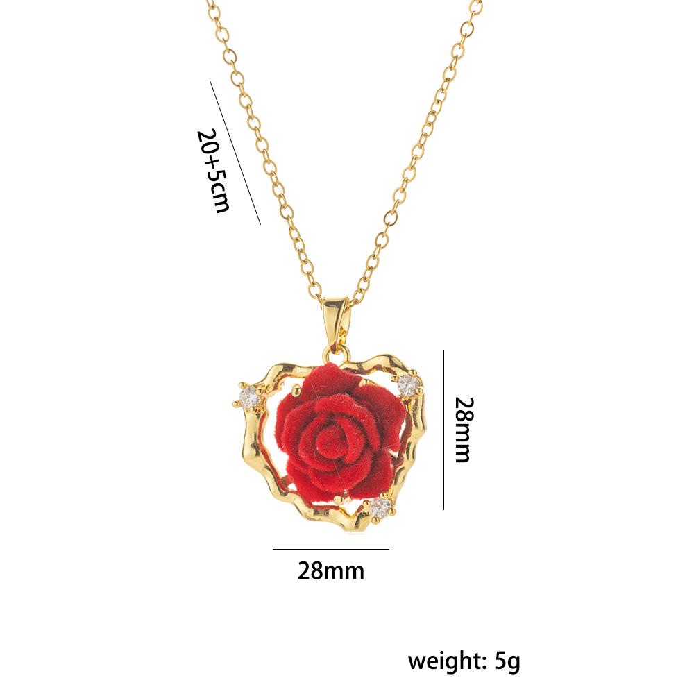 Elegant Colorfast 18K Rose Gold Necklace with Swan & Four-Leaf Clover Charm