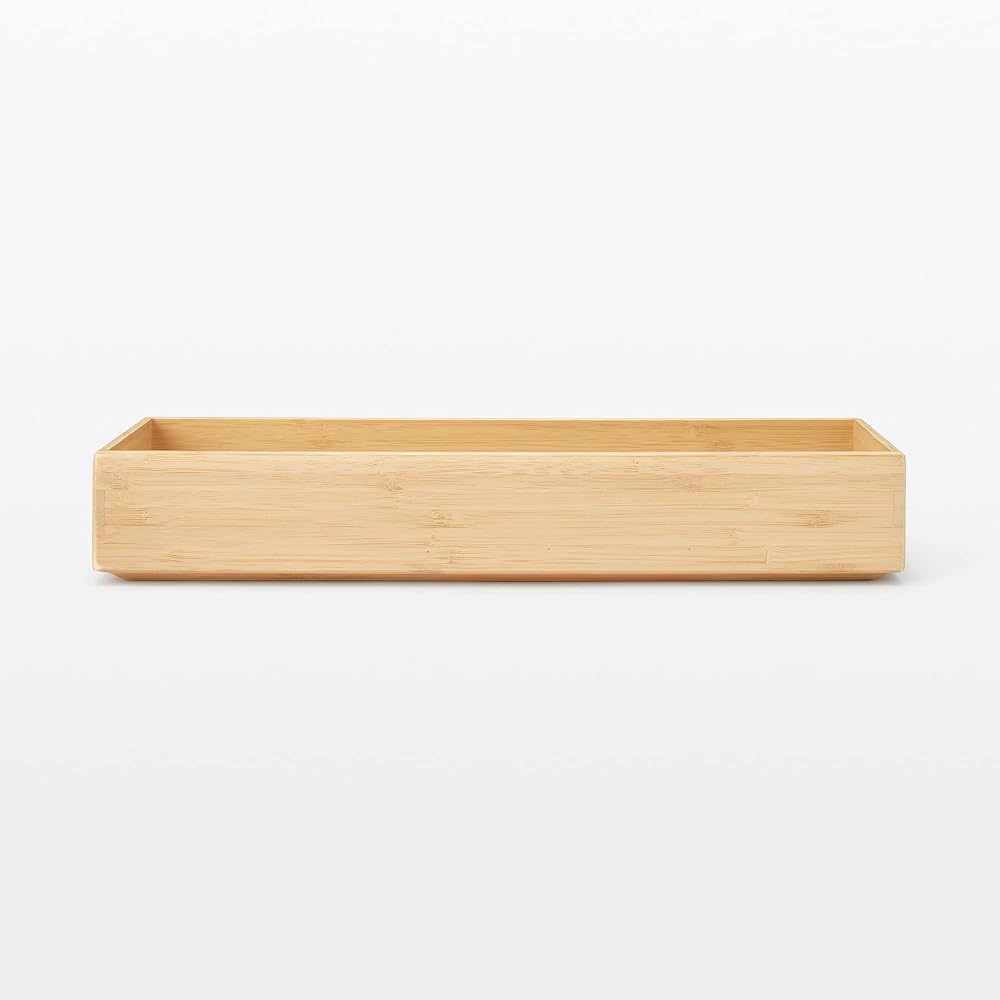 MUJI Stackable Bamboo Storage Box, Large, 115cm (W) x 34cm (D) x 55cm (H), Item No. 12057895,
