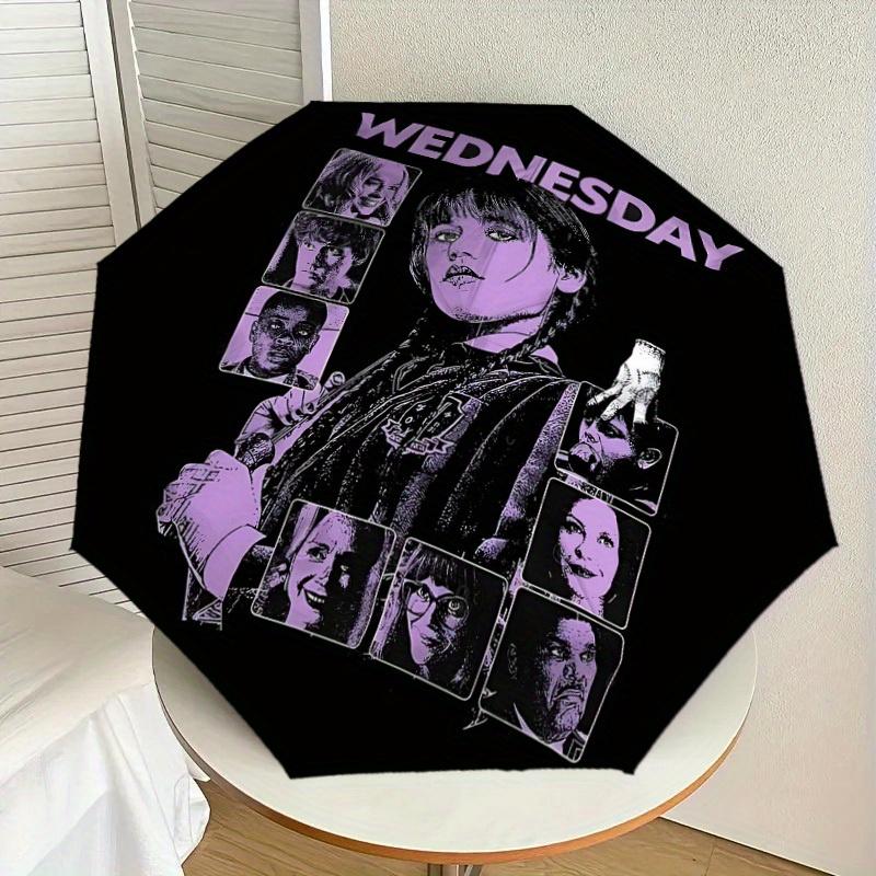 1pc Wednesday, Gothic Fashion Themed Umbrella for Men & Women, Valentine s Day Christmas Decorative Umbrell009
