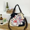 Handbag Splicing Canvas With Cute  Print And Bones Decorations Star
