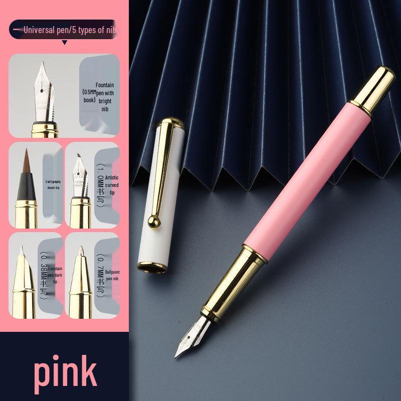 

Многоцветная каллиграфическая перьевая ручка Wei Zhuang с 5 перьями - Идеально подходит для деловых подарков и обучения студентов. Calligraphy Brush Nib