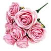 Simulated Roses Bunch Realistic Artificial Roses Faux Rose Bundle with Bendable Stems for Home Decor Parties Weddings Flower Arrangements