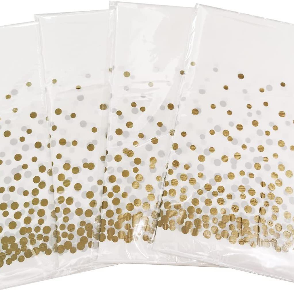 PEVA Platinum Dot Waterproof Nordic Tablecloth for Parties & Gatherings