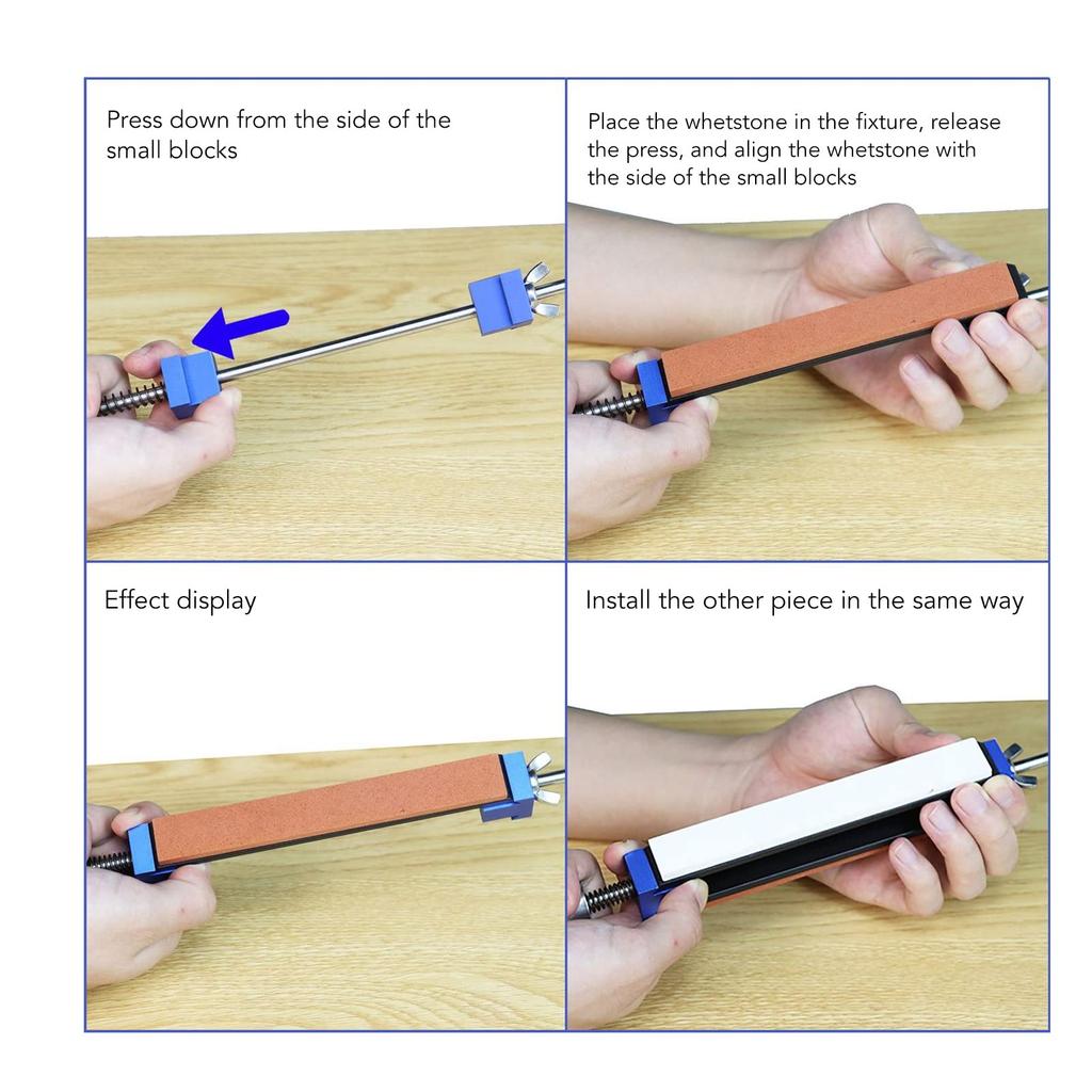 Profesionální rychloupínací sada na ostření nožů s pevným úhlem se 6 brusnými kameny pro domácí použití