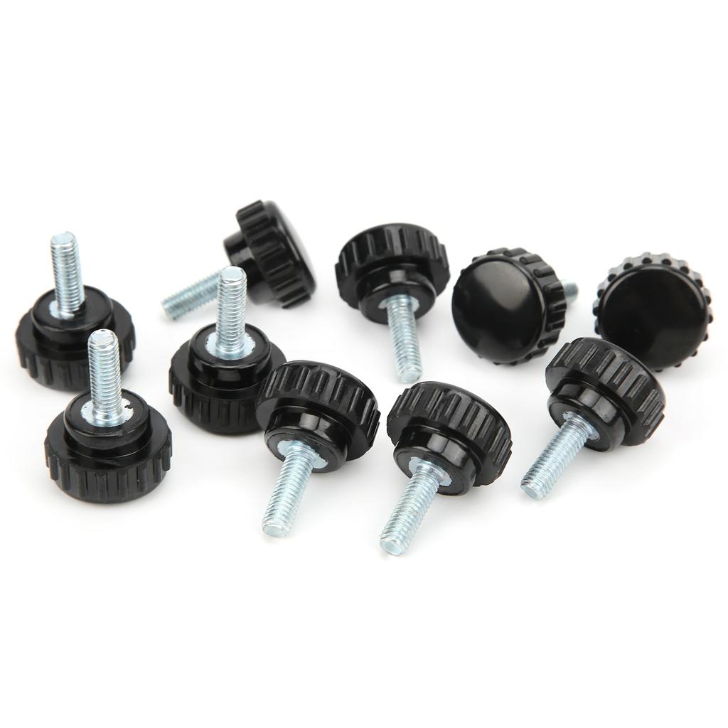 10Pcs Clamping Knob Jig Bolt Lathe Hand Grip Twist Nut Straight Thread Locking Handle M5x20x15