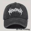 Washed Distressed Baseball Cap  Fun Print Breathable Hat for Women and MenIdeal for Fitness Running