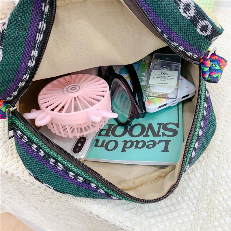 This Crossbody Bag Is A Single-shoulder Dual-purpose Small Bag with Embroidered Gold Thread Patterns and Ethnic Style