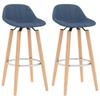Day and Night - Day and Night Kitchen Stools 2 Units Blue Fabric