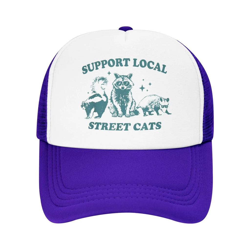 Funny Vintage Raccoon Opossum Skunk Baseball Cap For Men Women Summer Mesh Side Caps Hats For Casual Headwear