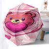 Teddy Bear Heart Shaped Automatic Opening/Closing Umbrella with Foldable Design, Iron Frame for Outdoor Use, Perfect Gift for Fans, Traveler