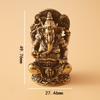 Vintage Ganesha Statue Brass Elephant Hindu God Figurines Elephant God Figure Sculpture  Car