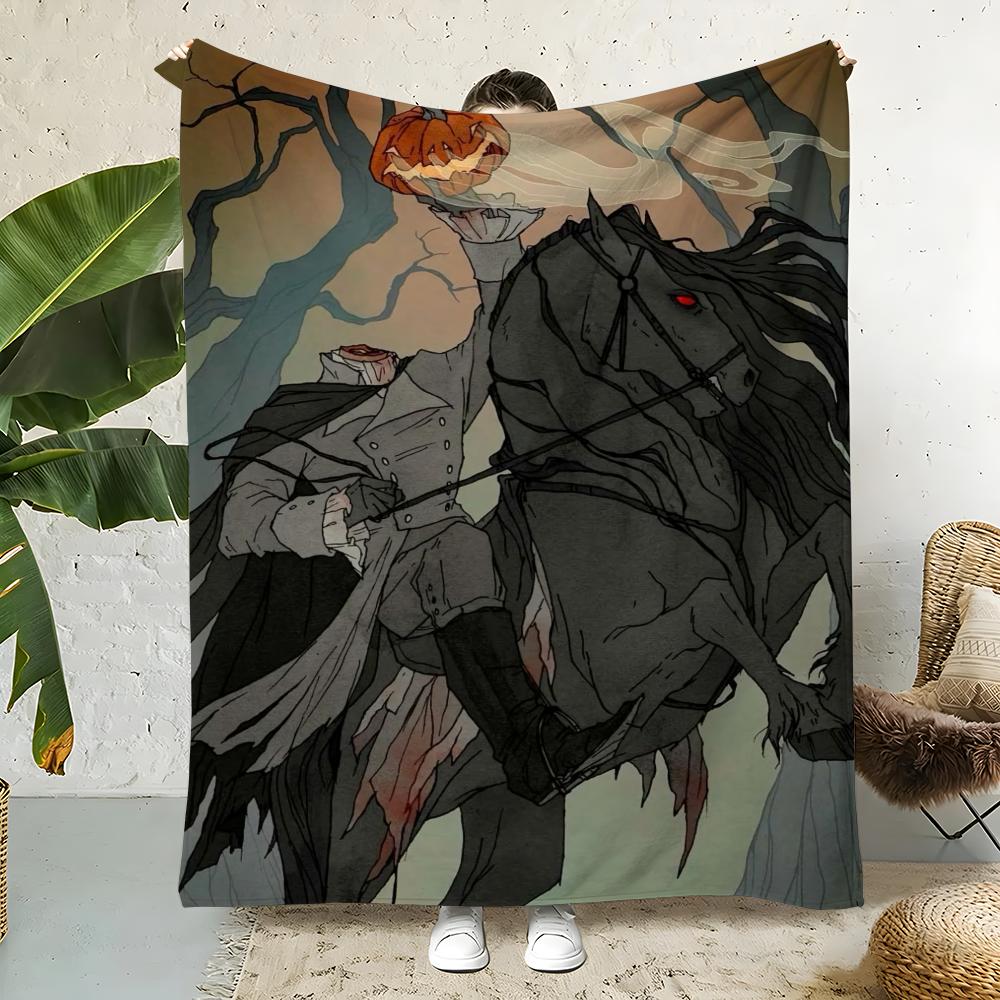 Movie S-Sleepy Hollow Throw Flannel Throw Blanket,Bed Home Office Nap Blanket Travel,Camping,Picnic Blanket Soft Decor 75X95CM