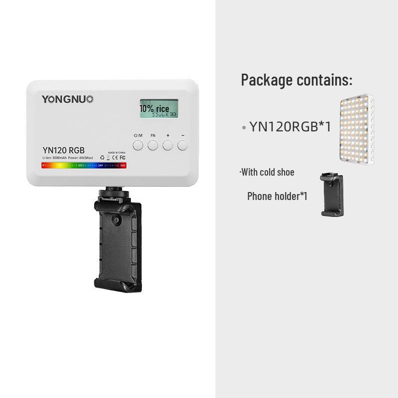 Yongnuo YN120RGB Portable RGB Pocket Light with Adjustable Color Temperature for Live Broadcast, LED Fill, Vlog, and Atmosphere Lighting