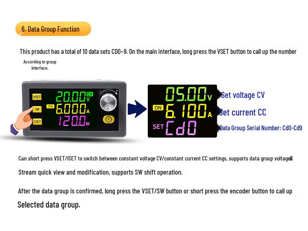 SK120 CNC Buck-Boost DC Adjustable Power Supply: Constant Voltage/Current, Solar Charging, Third Gen.