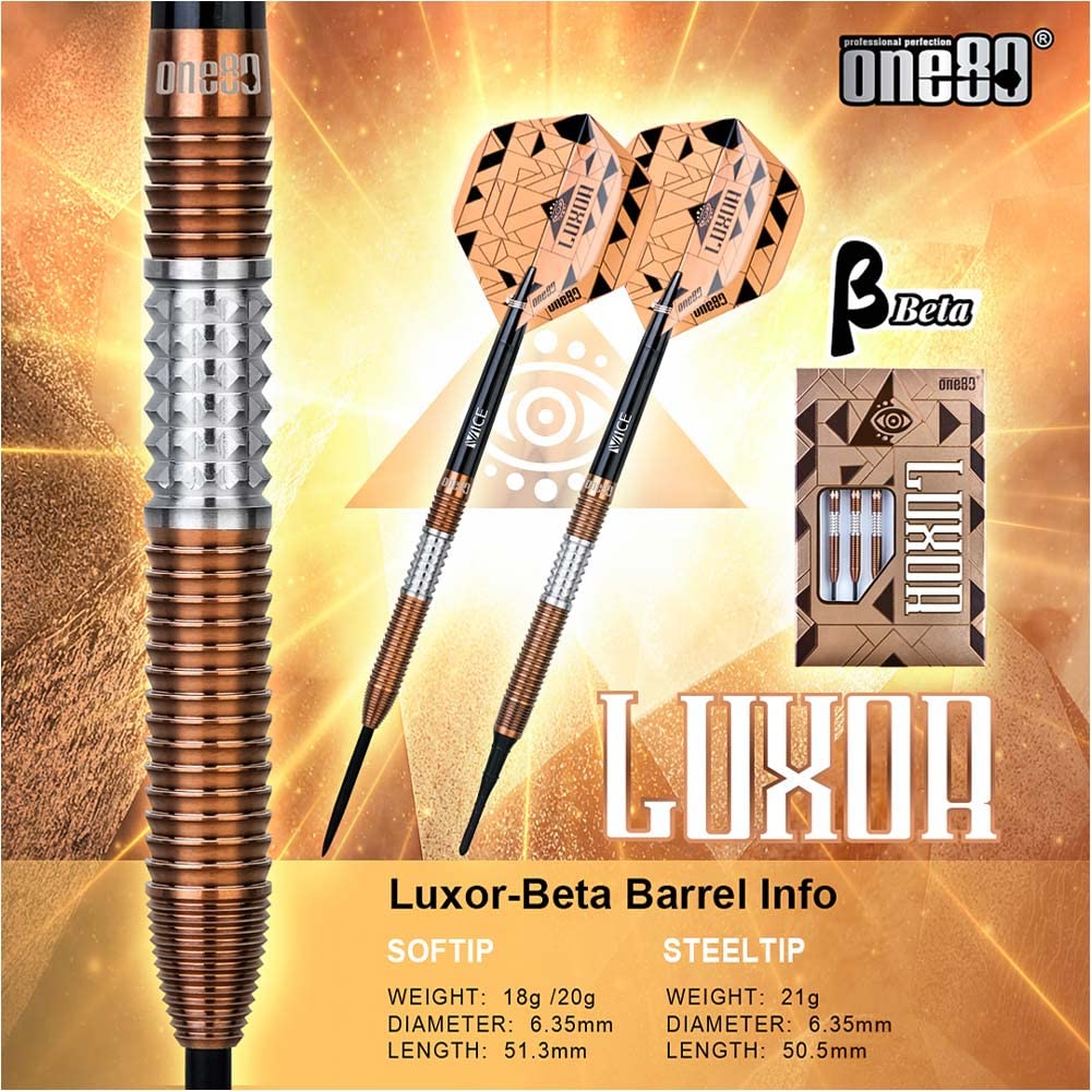 One80 Luxor Beta 2BA 18g Dart Barrel Set