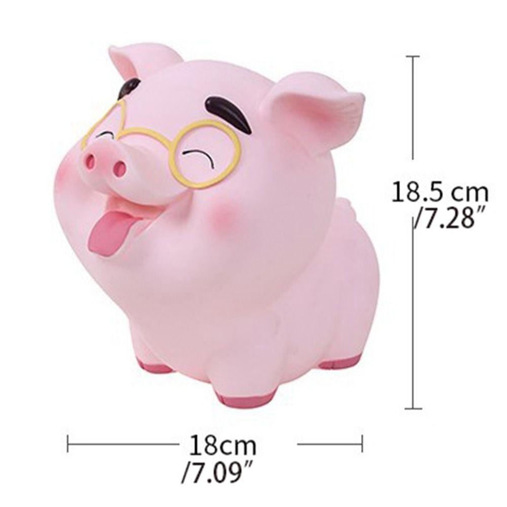 Pușculiță de porc anti-cădere Ornamente de porc drăguț Rezervor de depozitare de capacitate mare Decor pentru casă